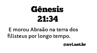 GÊNESIS 21:34 NVI NOVA VERSÃO INTERNACIONAL