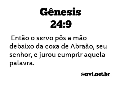 GÊNESIS 24:9 NVI NOVA VERSÃO INTERNACIONAL