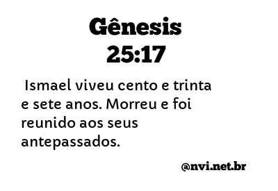 GÊNESIS 25:17 NVI NOVA VERSÃO INTERNACIONAL