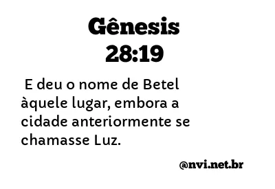 GÊNESIS 28:19 NVI NOVA VERSÃO INTERNACIONAL