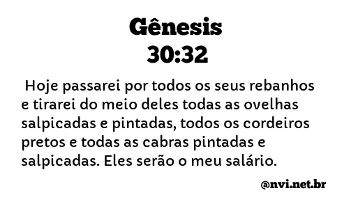 GÊNESIS 30:32 NVI NOVA VERSÃO INTERNACIONAL