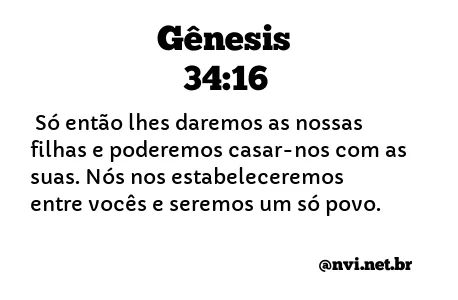 GÊNESIS 34:16 NVI NOVA VERSÃO INTERNACIONAL