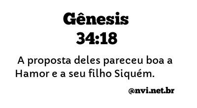 GÊNESIS 34:18 NVI NOVA VERSÃO INTERNACIONAL