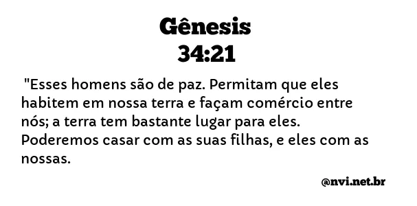 GÊNESIS 34:21 NVI NOVA VERSÃO INTERNACIONAL