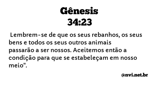 GÊNESIS 34:23 NVI NOVA VERSÃO INTERNACIONAL