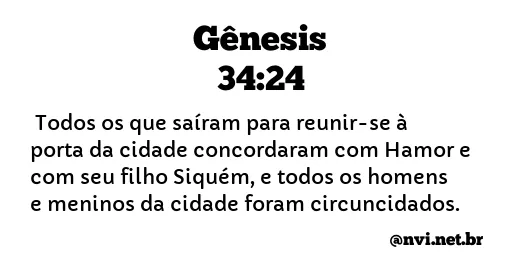 GÊNESIS 34:24 NVI NOVA VERSÃO INTERNACIONAL