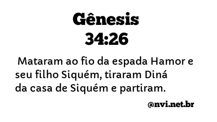 GÊNESIS 34:26 NVI NOVA VERSÃO INTERNACIONAL