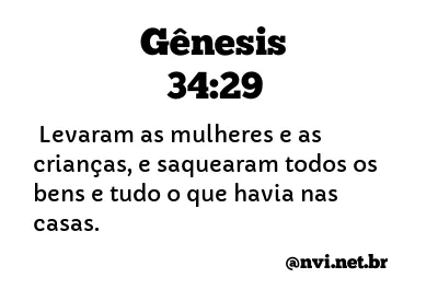 GÊNESIS 34:29 NVI NOVA VERSÃO INTERNACIONAL