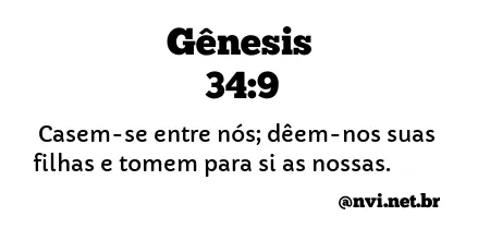 GÊNESIS 34:9 NVI NOVA VERSÃO INTERNACIONAL