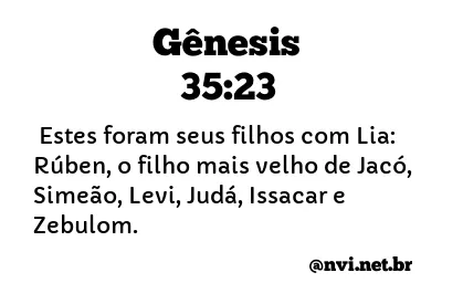 GÊNESIS 35:23 NVI NOVA VERSÃO INTERNACIONAL