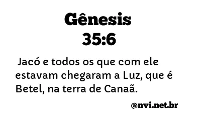 GÊNESIS 35:6 NVI NOVA VERSÃO INTERNACIONAL