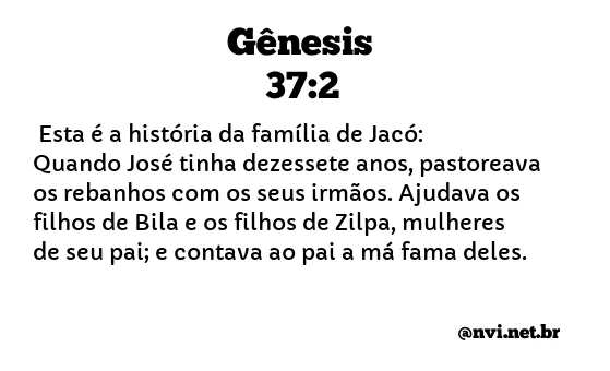 GÊNESIS 37:2 NVI NOVA VERSÃO INTERNACIONAL