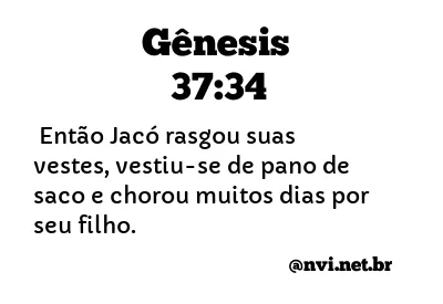 GÊNESIS 37:34 NVI NOVA VERSÃO INTERNACIONAL