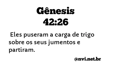 GÊNESIS 42:26 NVI NOVA VERSÃO INTERNACIONAL