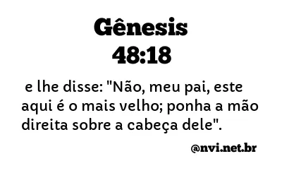 GÊNESIS 48:18 NVI NOVA VERSÃO INTERNACIONAL