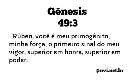 GÊNESIS 49:3 NVI NOVA VERSÃO INTERNACIONAL