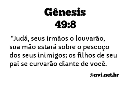 GÊNESIS 49:8 NVI NOVA VERSÃO INTERNACIONAL