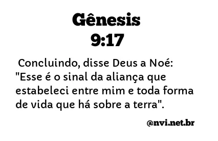 Gênesis 9:17 - Bíblia