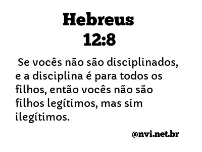 HEBREUS 12:8 NVI NOVA VERSÃO INTERNACIONAL