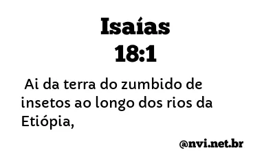 ISAÍAS 18:1 NVI NOVA VERSÃO INTERNACIONAL