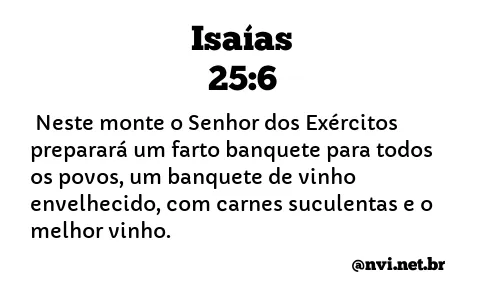 ISAÍAS 25:6 NVI NOVA VERSÃO INTERNACIONAL