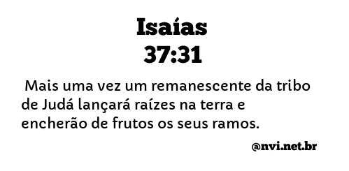 ISAÍAS 37:31 NVI NOVA VERSÃO INTERNACIONAL