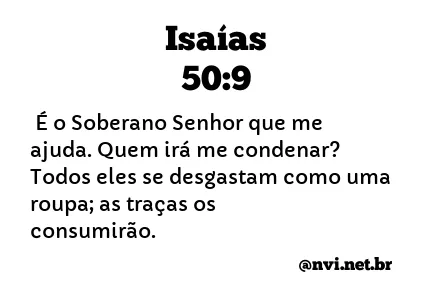 ISAÍAS 50:9 NVI NOVA VERSÃO INTERNACIONAL