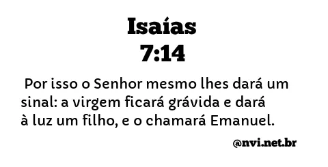 ISAÍAS 7:14 NVI NOVA VERSÃO INTERNACIONAL