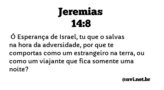 JEREMIAS 14:8 NVI NOVA VERSÃO INTERNACIONAL
