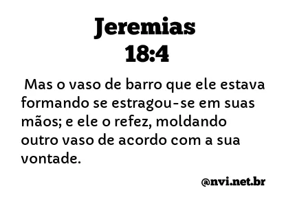 JEREMIAS 18:4 NVI NOVA VERSÃO INTERNACIONAL