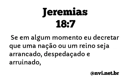 JEREMIAS 18:7 NVI NOVA VERSÃO INTERNACIONAL