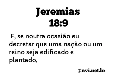 JEREMIAS 18:9 NVI NOVA VERSÃO INTERNACIONAL