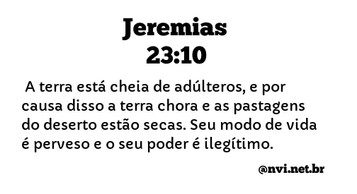 JEREMIAS 23:10 NVI NOVA VERSÃO INTERNACIONAL