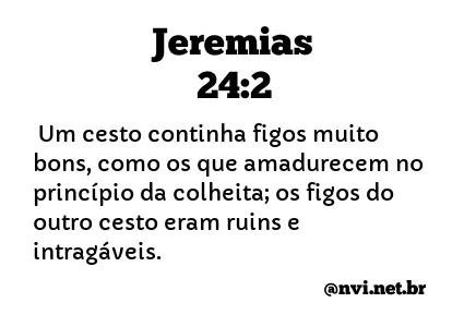 JEREMIAS 24:2 NVI NOVA VERSÃO INTERNACIONAL