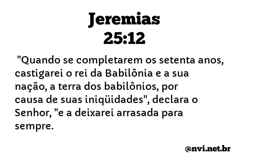 JEREMIAS 25:12 NVI NOVA VERSÃO INTERNACIONAL