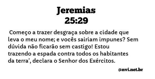 JEREMIAS 25:29 NVI NOVA VERSÃO INTERNACIONAL