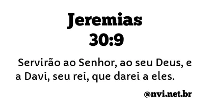 JEREMIAS 30:9 NVI NOVA VERSÃO INTERNACIONAL