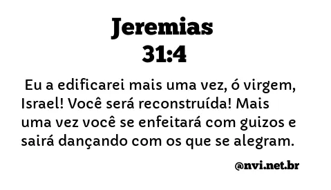 JEREMIAS 31:4 NVI NOVA VERSÃO INTERNACIONAL
