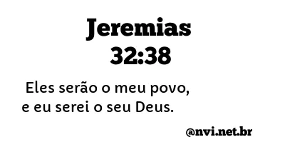 JEREMIAS 32:38 NVI NOVA VERSÃO INTERNACIONAL