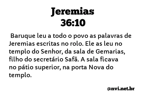 JEREMIAS 36:10 NVI NOVA VERSÃO INTERNACIONAL