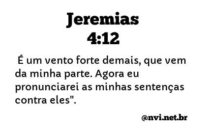 JEREMIAS 4:12 NVI NOVA VERSÃO INTERNACIONAL