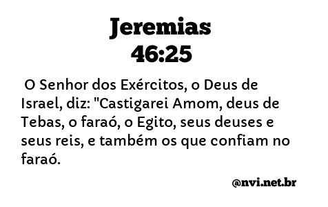 JEREMIAS 46:25 NVI NOVA VERSÃO INTERNACIONAL