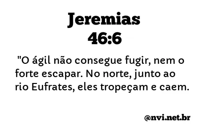 JEREMIAS 46:6 NVI NOVA VERSÃO INTERNACIONAL