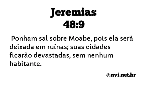 JEREMIAS 48:9 NVI NOVA VERSÃO INTERNACIONAL