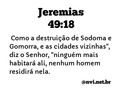 JEREMIAS 49:18 NVI NOVA VERSÃO INTERNACIONAL