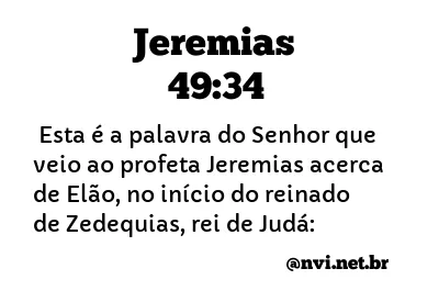 JEREMIAS 49:34 NVI NOVA VERSÃO INTERNACIONAL