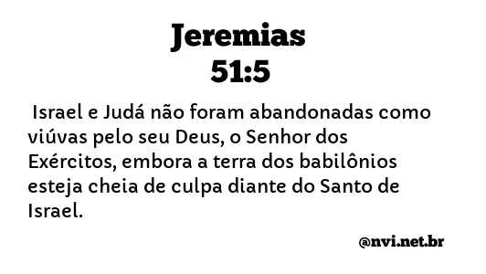 JEREMIAS 51:5 NVI NOVA VERSÃO INTERNACIONAL