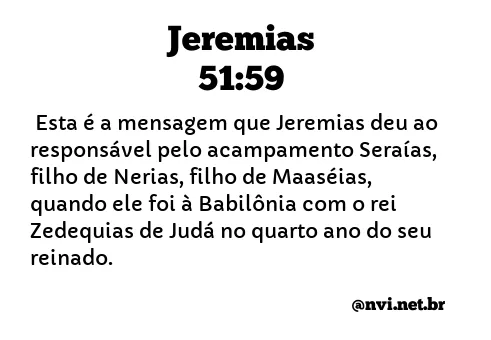 JEREMIAS 51:59 NVI NOVA VERSÃO INTERNACIONAL