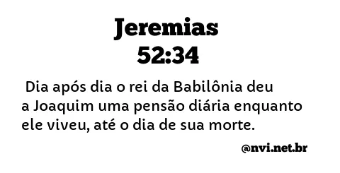 JEREMIAS 52:34 NVI NOVA VERSÃO INTERNACIONAL