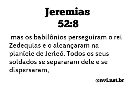 JEREMIAS 52:8 NVI NOVA VERSÃO INTERNACIONAL